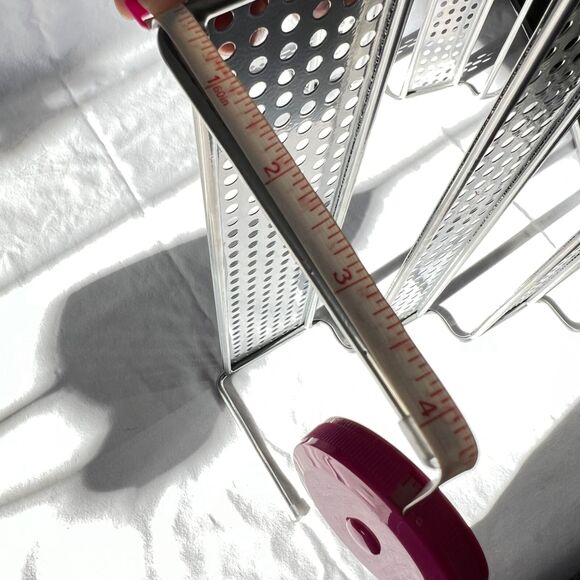 Metal Multi Level Spice Shelf Rack Organizer Silver Tone Metal Free Standing - Picture 15 of 15